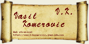 Vasil Komerović vizit kartica